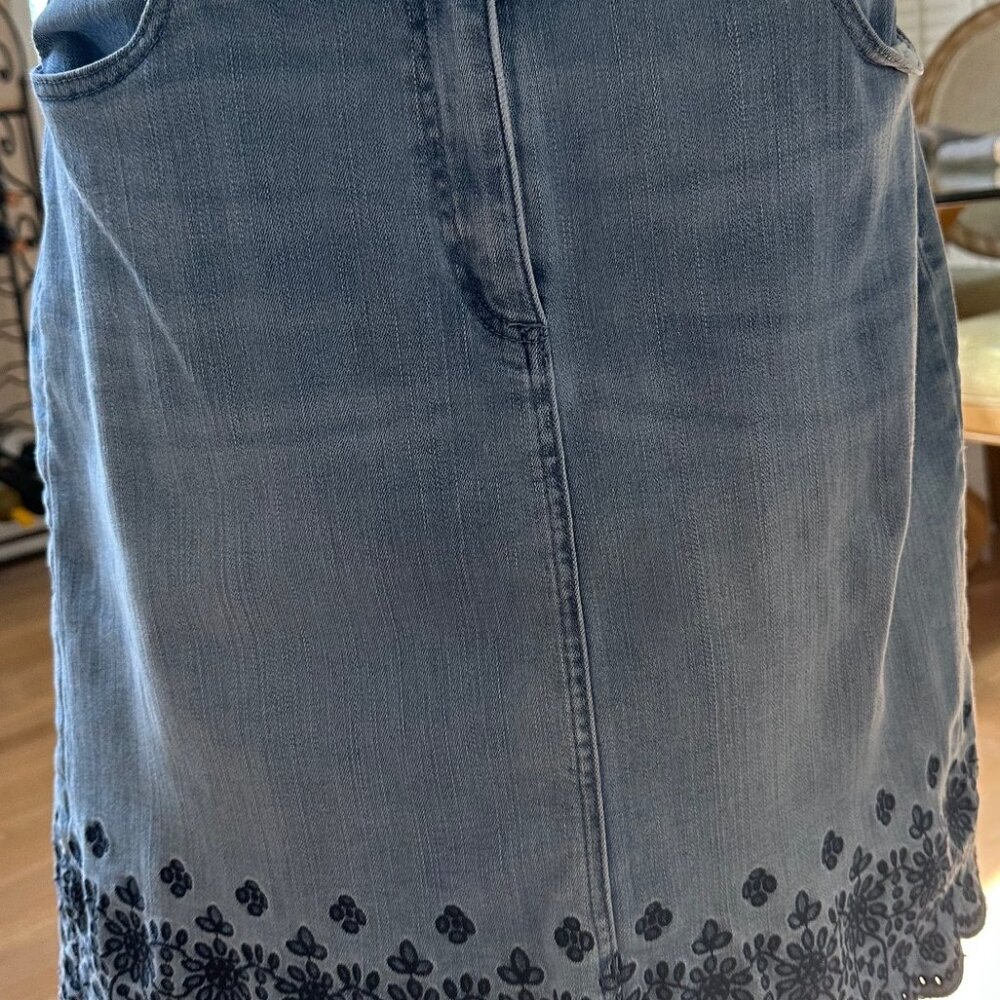 Adorable Talbots Denim Skirt with Ruffled Hem